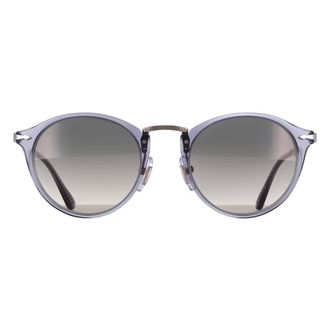 Persol Round Transparent Ocean Clear Gradient Grey PO3166S in Blue