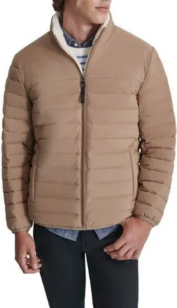 DKNY Water Resistant Faux Shearling Lined Quilted Jacket at Nordstrom Rack, Size Xx-Large