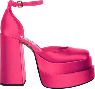 Steve Madden Charlize High Heel Sandalen - Dames - Sandalen met hakken - Paars - 36 EU - Satijn - Schoenen