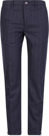 Incotex Blauwe Slim Fit Broek - Heren - Chinos - Blauw - W34 - Broeken