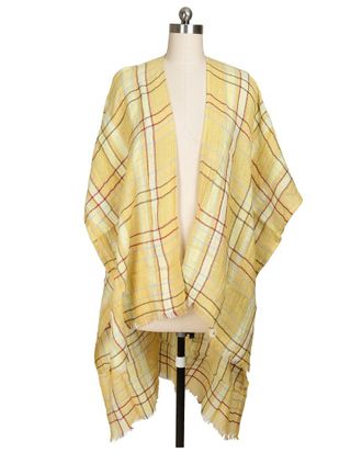 Saachi Saachi Reverie Plaid Linen-Blend Kimono