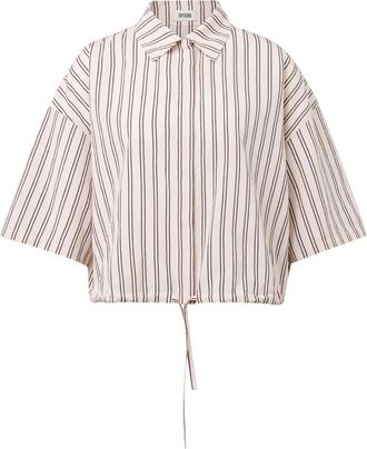 Drykorn Lainay Cropped Shirt Blouse - Dames - Overhemden - Roze - XS - Polyester - Overhemden