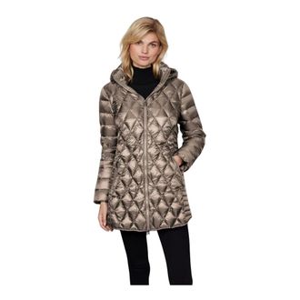 Junge Down Jackets, female, Gray, Size: 5XL Diamond Quilted Lightweight Down Jacket Champagne