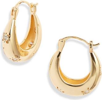 CHILD OF WILD Vega Star Hoop Earrings in Gold at Nordstrom