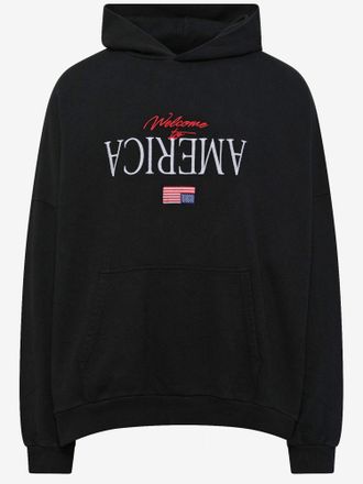 Willy Chavarria Baumwoll-Sweatshirt mit Stickerei vorne