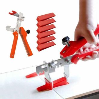 OEM Kit De Nivelaci&oacute;n De Azulejos Crezuo Para Herramientas De Construcci&oacute;n De Paredes Cer&aacute;micas (200 Cu&ntilde;as + 1 Abrazadera)-crezuo