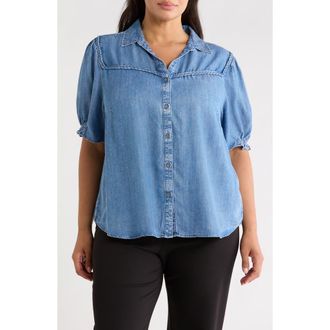 Beach Lunch Lounge Inara Denim Top in Medium Wash at Nordstrom, Size 2 X