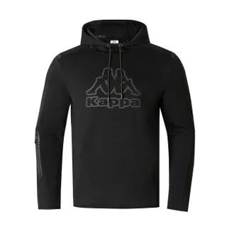 Kappa Heren Pullover Hoodie Katoenmix (Zwart)