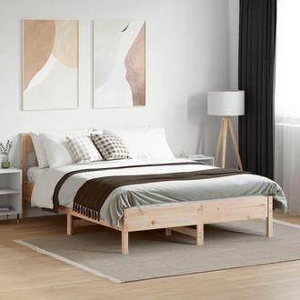 vidaXL Estructura De Cama Sin Colch&oacute;n Madera Maciza De Pino 160x200 Cm Vidaxl