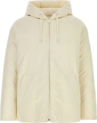 Valentino Garavani Ivory Wool Blend Padded Jacket