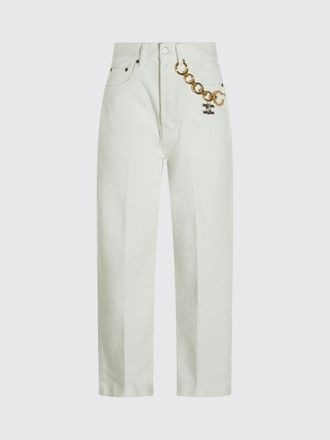 Celine Jeans boyfriend in denim di cotone con chain
