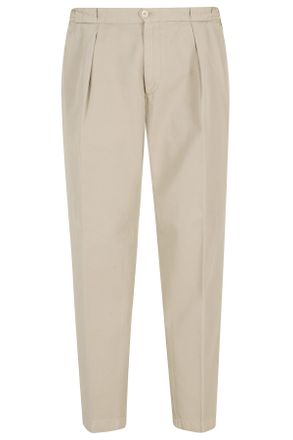BRIGLIA 1949 Rope Portobello Medium Waist Cotton-Blend Straight-Leg Pants