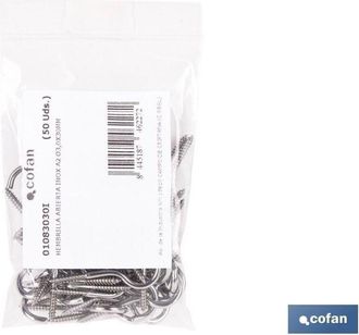 cofan Din-571 C-6 M-7 X 35 Z Caja 200 Unid., Tornillo Tirafondos Din-571 Zincado, Cabeza Hexagonal. Medidas Desde M-5 Hasta M-20 - Cofan