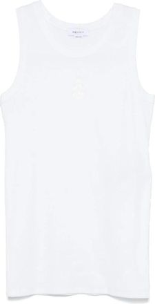 Alexander McQueen Witte Mouwloze Crew Neck Top - Heren - Tops zonder mouwen - Wit - M - Tops