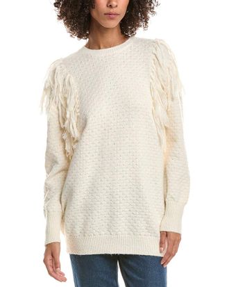 Saltwater Luxe Tassel Wool-Blend Sweater Tunic
