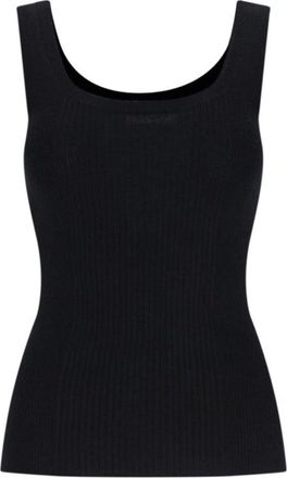 6397 Ribbed Knit Tank Top - Black