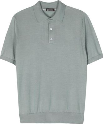 Colombo cashmere-blend polo shirt - men - Silk/Cashmere - 54 - Green