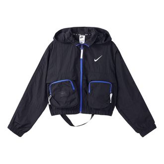 Nike (WMNS) Nike Sportswear City Utility Woven Jacket Black Blue DV8035-010