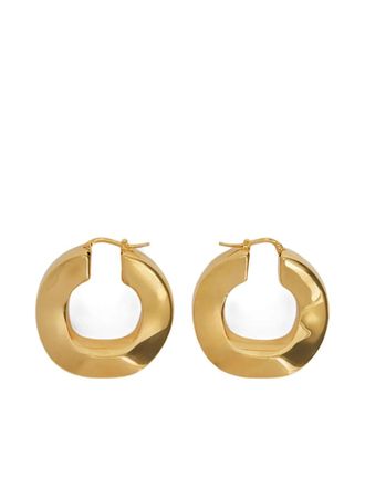 Jil Sander hoop earrings - women - Copper - One Size - Gold