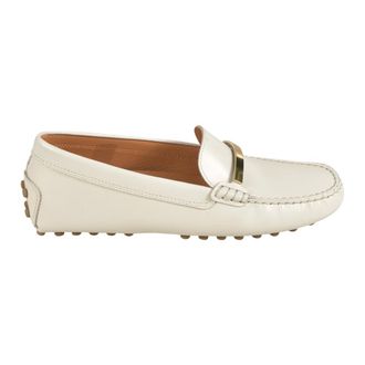 Tod's Tods, Loafers, female, Beige, Size: 8 1/2 US Flat Shoes for Women