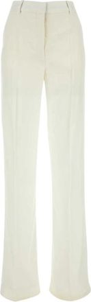 Stella McCartney Viscose Wide-Leg Pant - Dames - Wijde Broeken - Wit - XS - Broeken
