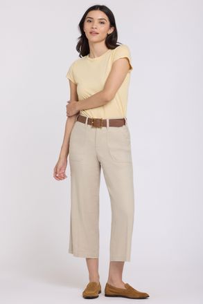 NYDJ Wijd Been Cargo Capri Broek In Stretch Linnen