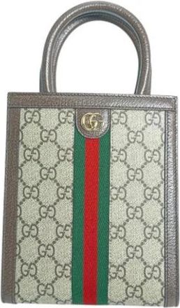 Gucci Pre-owned Canvas gucci-bags - Dames - Vintage Handtas - Beige - ONE Size - Vintage