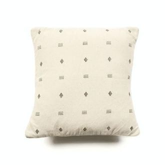 Studio Variously Nira Indigo Hand Spun Organic Cotton Handloom Pillow - Cover + Insert in White/indigo at Nordstrom