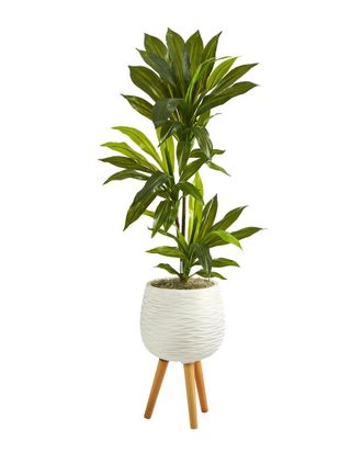 Nearly Natural 46In Dracaena Artificial Plant In Planter With Stand (Real Touch)