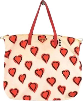 Prada Pre-owned Tote Bags, female, Multicolor, Size: ONE SIZE Pre-owned Cabas en tissu