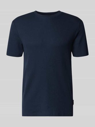Tom Tailor Denim Regular Fit T-Shirt aus Baumwoll-Mix in Marine, Gr&ouml;&szlig;e XXL