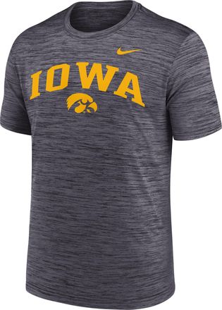Nike Iowa Primetime Arch Logo Velocity Nike Mens Dri-FIT College T-Shirt in Black | NKPQ00AIA-DNF