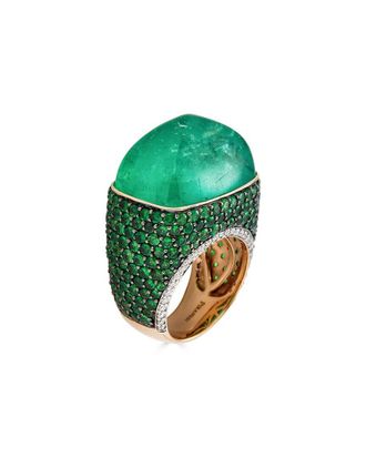 Diana M. Jewels Fine Jewelry 18K Two-Tone 34.36 Ct. Tw. Diamond & Gemstone Ring