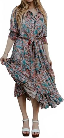 Rubyyaya Vostok Maxi Dress In Fawn
