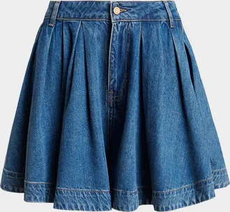 Essentiel Flared Denim Mini Skirt