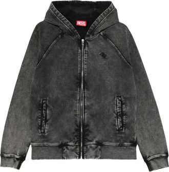 Diesel Hoodie met rits - Grijs