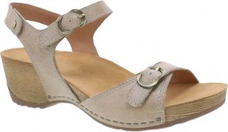 Dansko Womens Tricia Sandal In Linen Milled Burnished