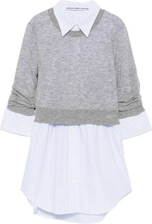 Alexander Wang Layered-design Logo-embroidered Sweater