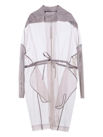 Rick Owens tie tulle coat - Grigio
