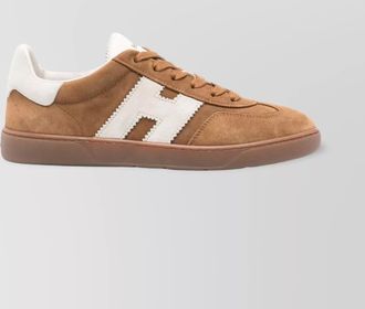 Hogan leather sneakers stylish round toe