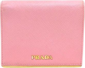 Prada Pre-owned Vintage Portemonnee - Dames - Vintage Accessoires - Roze - ONE Size - Leer - Vintage