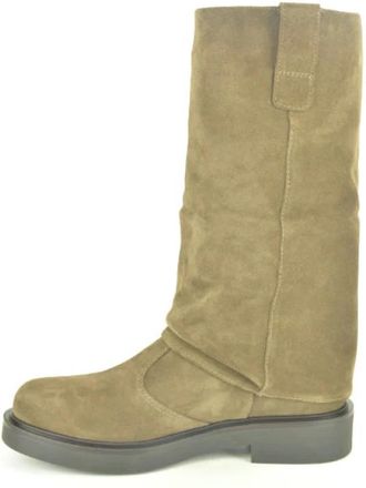 Nero Giardini Frons Bot Plat - Dames - Hoge Laarzen - Grijs - 38 EU - Su&egrave;de - Schoenen