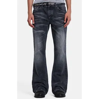 Jaded London Jude Flare Leg Jeans in Black at Nordstrom, Size 32