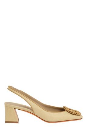 Santoni Womens mid-heel slingback in Natural at Nordstrom, Size 9.5