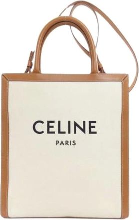 Celine Pre-owned Tote Bags, female, White, Size: ONE SIZE Pre-owned Canvas Tote Bag