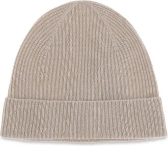 Kiton Mens Wool Beanie Hat Beige Merino Ovis Aries E Hairbands