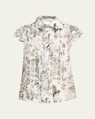 Alice & Olivia Daybreak Minda Ruffle Blouse