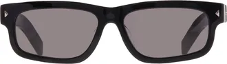 Prada Grey Rectangular Mens Sunglasses PR B11SF 16K731 57