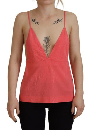 Dsquared2 Dsquared&sup2; Sleeveless Spaghetti Strap Cami V-neck Womens Top (Pre-Owned)