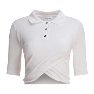 Sportmax Shaker Top - Dames - Polos - Wit - L - Katoen - Tops